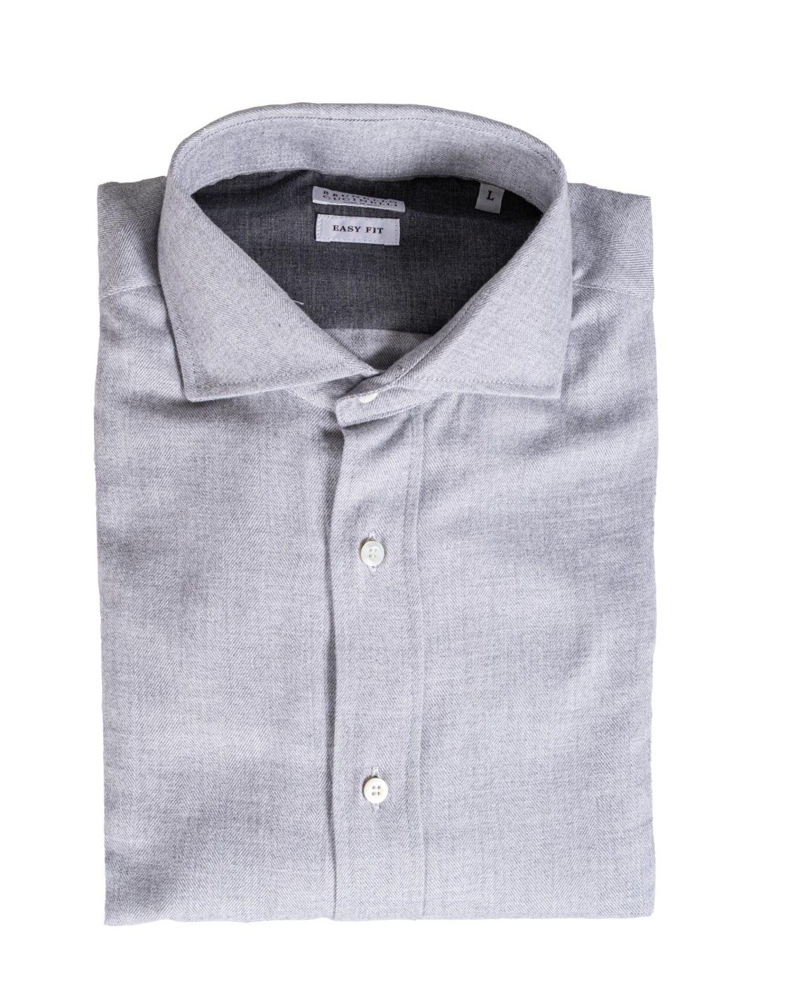 shop BRUNELLO CUCINELLI  Camicia: Brunello Cucinelli camicia in cotone.
Chiusura con cannoncino e bottoni in madreperla.
Colletto francese.
Polsini con due bottoni in madreperla.
Basic fit.
Composizione:  61% cotone, 39% lyocell.
Made in Italy.. MY6370627-C045 number 4322900